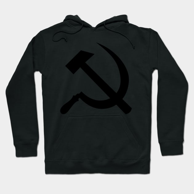 Hammer and Sickle Black Hoodie by RevolutionToday